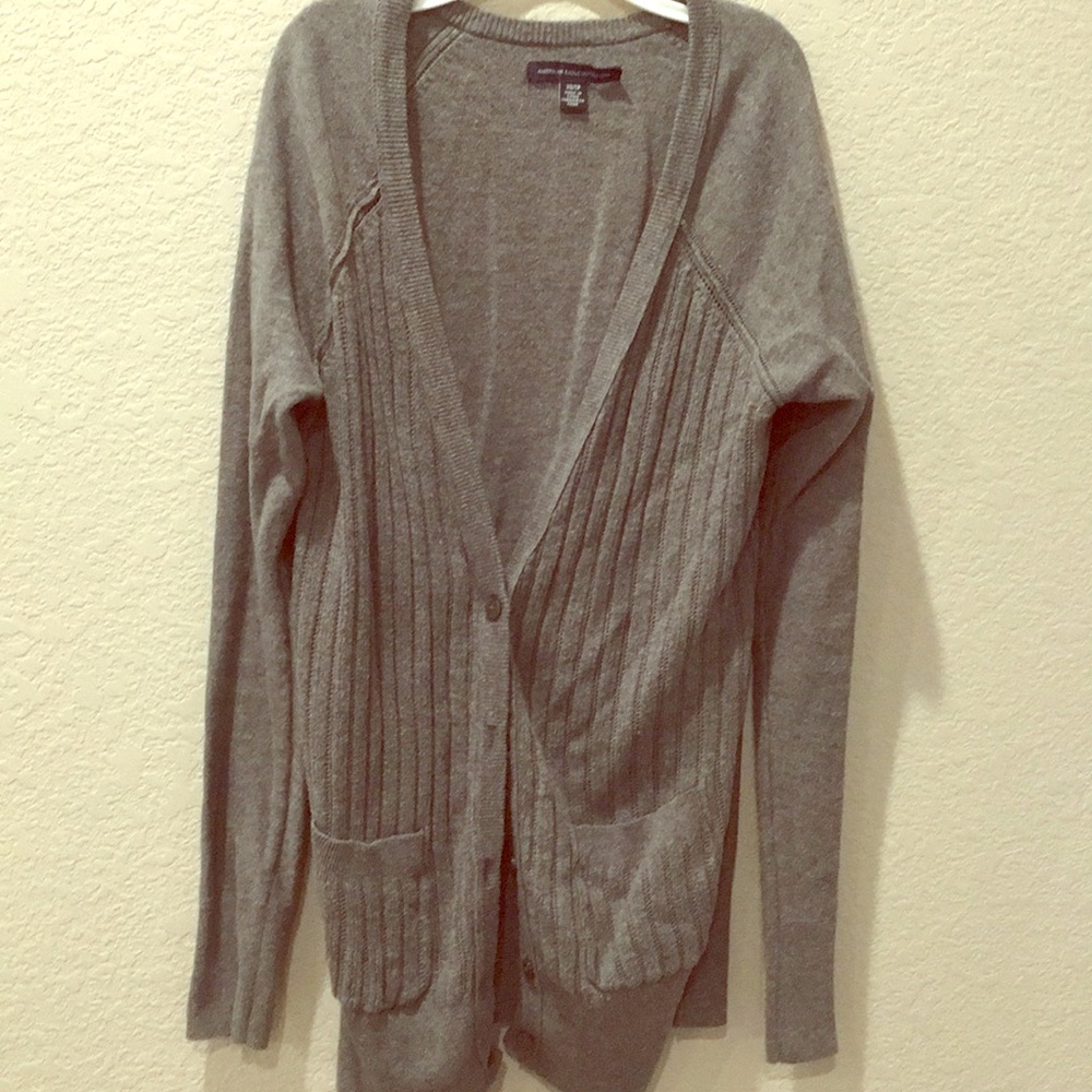 American Eagle Outfitters Gray Cardigan
